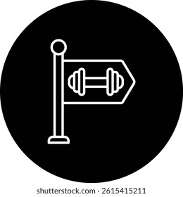 Gym Sign vector icon. Can be used for printing, mobile and web applications.