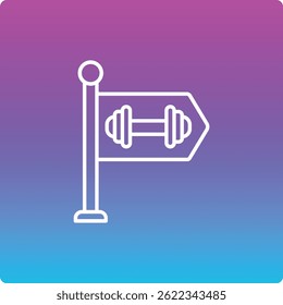Gym Sign vector icon. Can be used for printing, mobile and web applications.