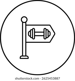 Ícone de vetor Símbolo da Academia. Pode ser usado para impressão, aplicativos móveis e da Web.