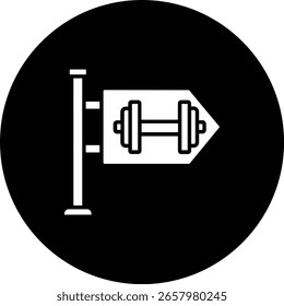 Gym Sign vector icon. Can be used for printing, mobile and web applications.