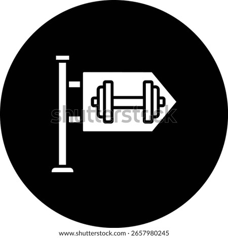 Gym Sign vector icon. Can be used for printing, mobile and web applications.