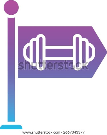 Gym Sign vector icon. Can be used for printing, mobile and web applications.