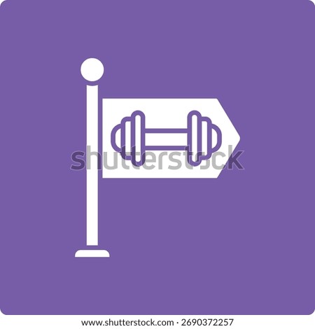 Gym Sign vector icon. Can be used for printing, mobile and web applications.