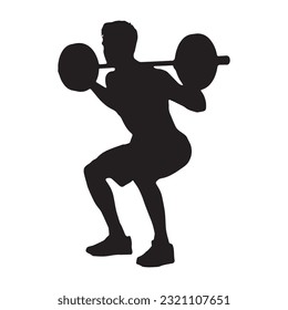 gym silhouette isolated black on white background vector illustration