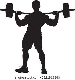 Gym Silhouette Vector Art Icons.