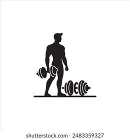 gym  silhouette vector design eps