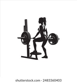 diseño de Vector de silueta de gimnasio eps