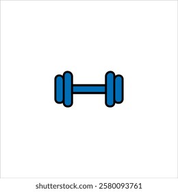 Gym Simple Dumble Illustration Art Vector, blue color