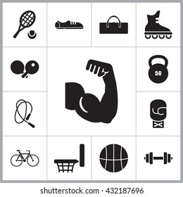 Gym Simple Icons Set