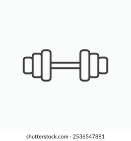 Gimnasio simple delgado como el ícono de Vector de golpe.