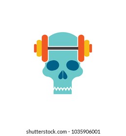Gym Skull Logo Icon Design