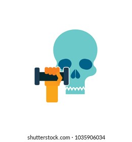 Gym Skull Logo Icon Design