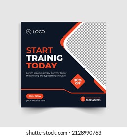 Gym Social Media Banner Post Template