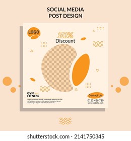 Gym Social Media Post Design