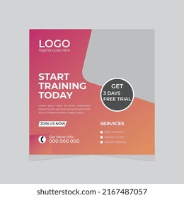 gym social media post design