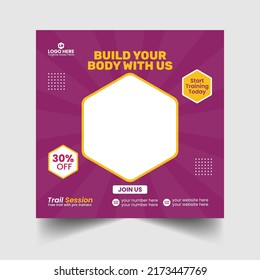 GYM Social Media Post Design Template
