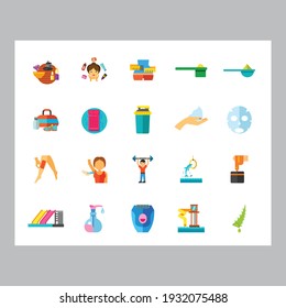 Fitnesscenter-Icon-Set Free Vector