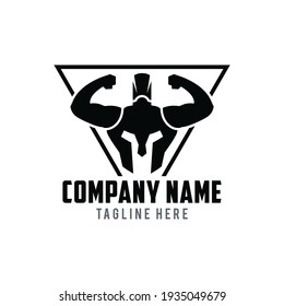 Gym Spartan Fitness Logo Design Template