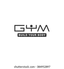 Gym / sport club minimalistic stylish vector logo template