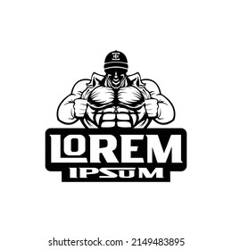 Vector de diseño de logotipo deportivo de gimnasio