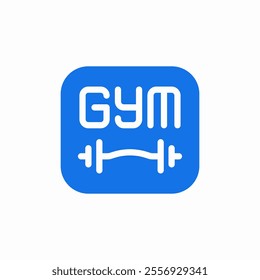 gym sports banner icon sign vector