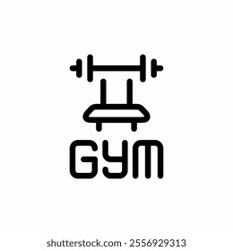 gym sports powerlifting icon sign vector