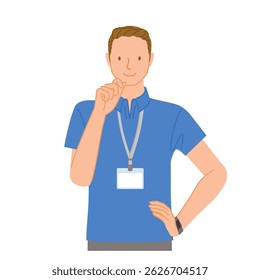 Equipe de ginástica (jovem sorridente): Mão no queixo