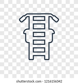 Gym station concept vector linear icon isolated on transparent background, Gym station concept transparency concept in outline style