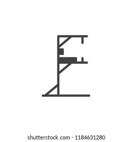 Gym station vector icon. filled flat sign for mobile concept and web design. Sport equipment simple solid icon. Symbol, logo illustration. Pixel perfect vector graphics