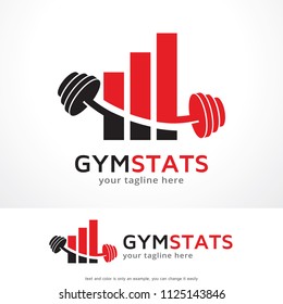 Gym Stats Logo Template Design, Creative Symbol, Icon