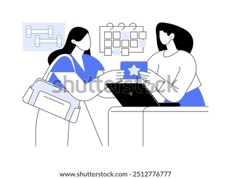 Gym subscription isolated cartoon vector illustrations. Gym customer getting a loyalty card, health club membership, healthy lifestyle, people wellbeing, sports lover vector cartoon.