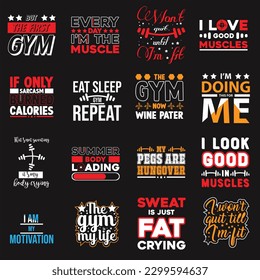 Gym t shirt design bundle