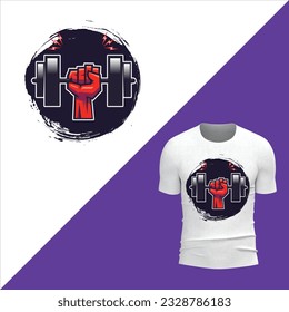 gym t shirt design editable template