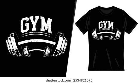 Diseño de camiseta de gimnasio, fitness 