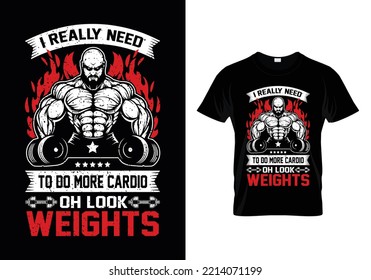 Diseño de camisetas Gym T con mensaje, Este diseño de camisetas de gimnasio editable preparado para imprimir hará que sus diseños de camisetas destaquen como nunca antes, el diseño es perfecto para impresión y mercadería.