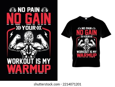 Diseño de camisetas Gym T con mensaje, Este diseño de camisetas de gimnasio editable preparado para imprimir hará que sus diseños de camisetas destaquen como nunca antes, el diseño es perfecto para impresión y mercadería.