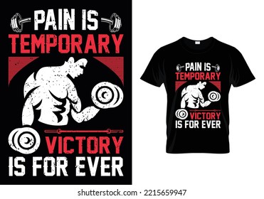 Diseño de camisetas Gym T con mensaje, Este diseño de camisetas de gimnasio editable preparado para imprimir hará que sus diseños de camisetas destaquen como nunca antes, el diseño es perfecto para impresión y mercadería.