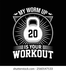 Gym t shirt design template, Gym fitness workout vector t shirt design.