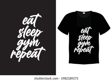 Gym T Shirt Design, Gym Typography Quote Design