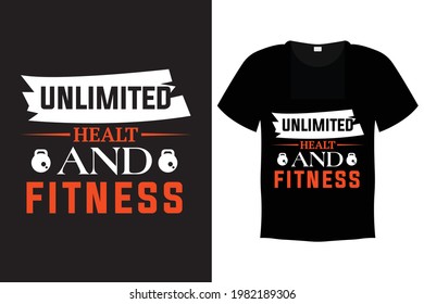 Gym T Shirt Design, Gym Typography Quote Design