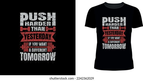 gym t shirt design vector template