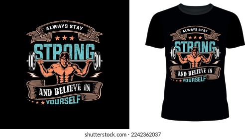 gym t shirt design vector template