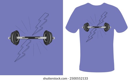 Gym t shirt design, GYM workout fitness, Vector design for gym t-shirts
