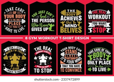 Gym t shirt designs bundle, fitness t-shirt design bundle, Gym tools bundle