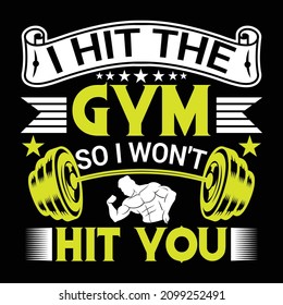 Gym t shirt my heard design and Gym vector