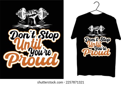 Fitnessstudio t shrit Design Fitnesstypografie