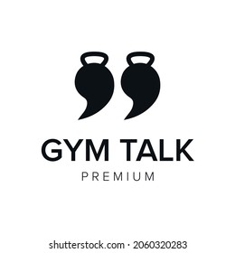 gym talk logo icon vector template