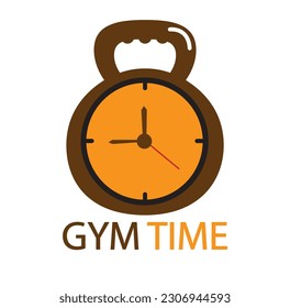 Gym Time Logo Template Design Vector, Emblem, Design Concept, Creative Symbol, Icon