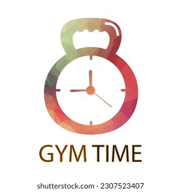 Vector de diseño de plantillas de logotipo de tiempo de gimnasio, Emblema, Concepto de diseño, símbolo creativo, icono