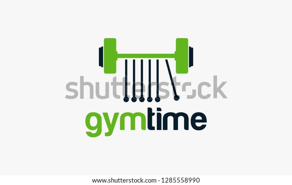 Gym Time Logo Template Fitness Logo Stock Vector Royalty Free